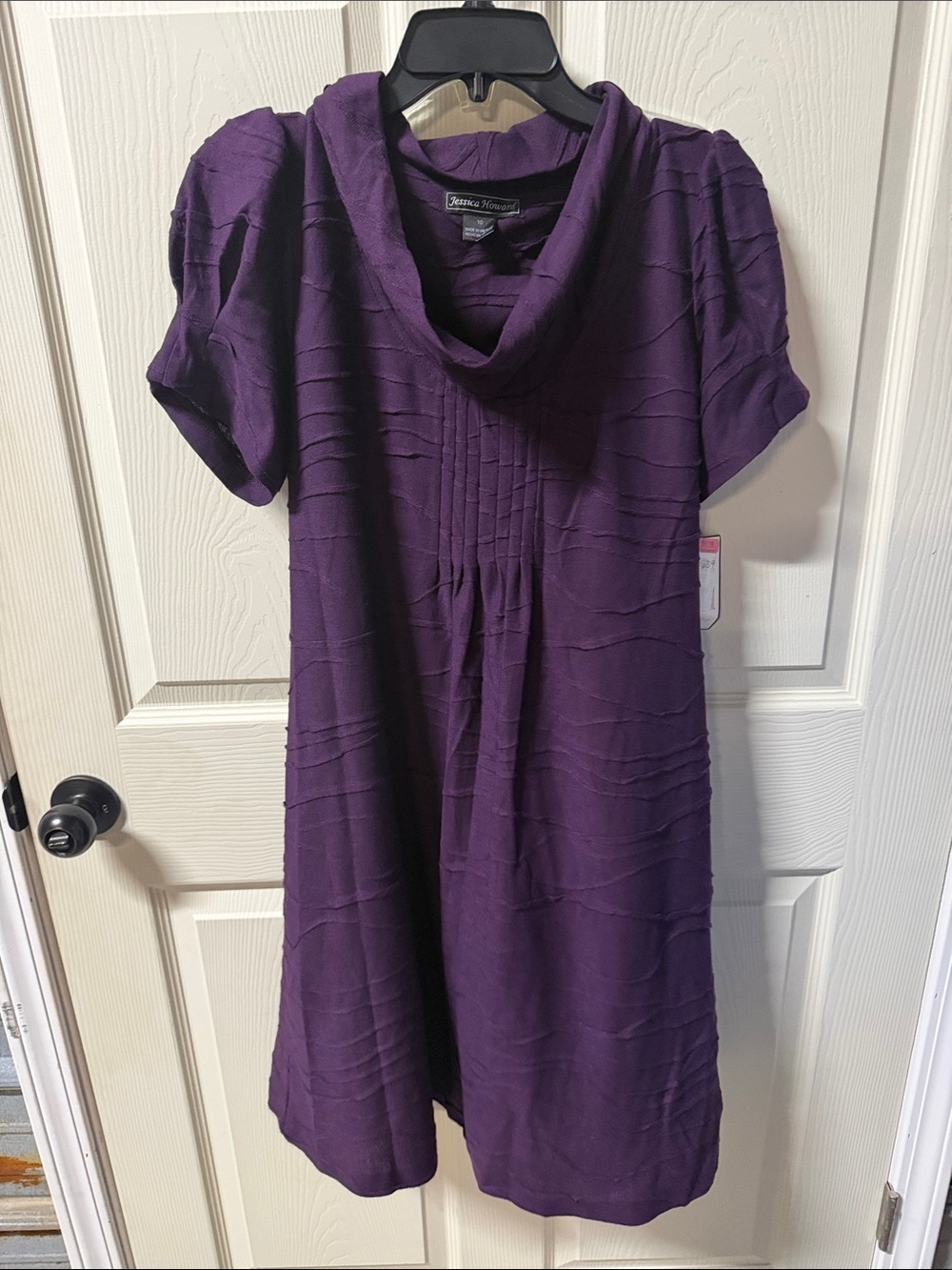 Jessica Howard Purple Cowl Neck Midi Dress
